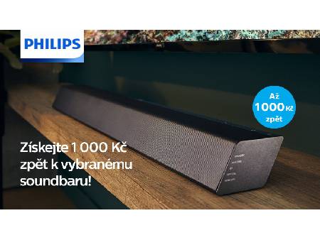 Kupte si skvělý soundbar Philips a získejte peníze zpět