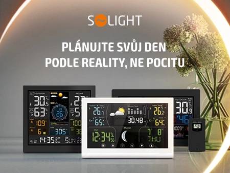 Meteostanice Solight: Plánujte den podle skutečného počasí, ne jen podle pocitu