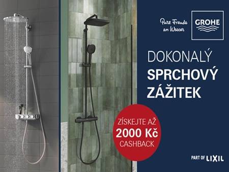 Získejte až 2 000 Kč zpět při koupi sprchových systémů GROHE