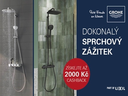 Získejte až 2 000 Kč zpět při koupi sprchových systémů GROHE