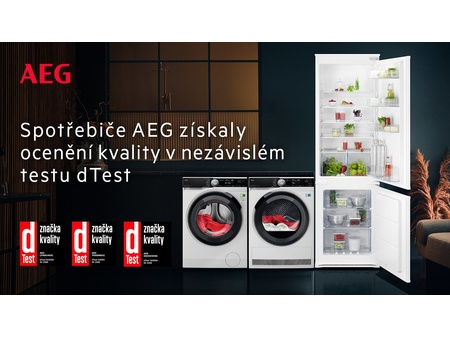 AEG spotřebiče bodují v testování dTest