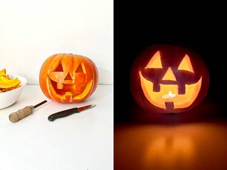 Jak vydlabat a vyřezat dýni na Halloween: motivy a postup