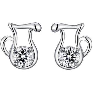 Silenti Jewelry Сребърни обеци "Водолей