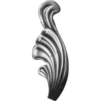 PSG Ozdobný list pre kovaný plot, bránu, zábradlie a mreže 51.062, 110x40 x 2 mm, pravý