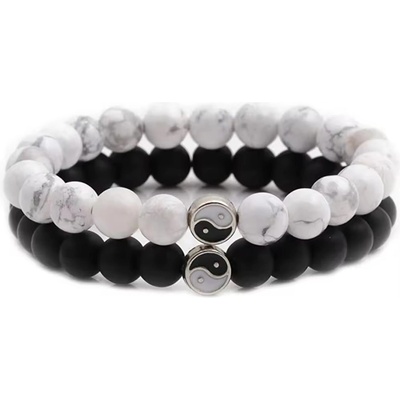 HARAHU Гривни Yin Yang - Черна / Бяла KP33449 (33449)