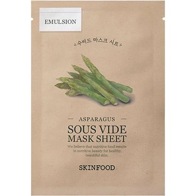 Skinfood Sous Vide Mask Sheet Asparagus - Маска за лице със спанак 1бр/20г