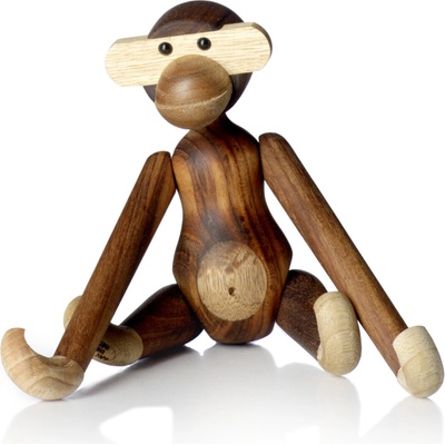Kay Bojesen Denmark opička Monkey Small Teak Limba 20 cm hnědá barva