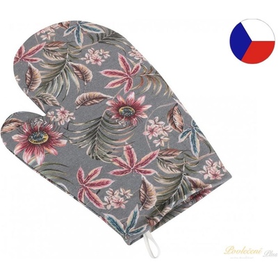 Bellatex Kuchyňská chňapka mučenka - šedá, vínová chňapka 28x18 cm – Zboží Dáma