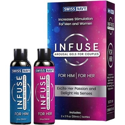 Swiss Navy Infuse 2-in-1 Arousal Gel for Him & Her 2 x 59ml