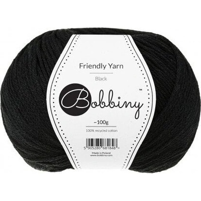 Bobbiny Friendly Yarn Black Плетива прежда (FY-012)