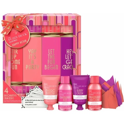Baylis & Harding The Fuzzy Duck Cranberry FIzz sprchový gél 30 ml + Strawberry Daiquiri pena do kúpeľa 30 ml + Berry Crush krém na ruky 30 ml + Mango Mimosa telové mlieko 30 ml