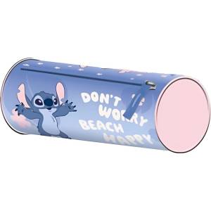 St. Majewski Цилиндричен несесер St. Majewski Stitch - Don't Worry! Beach Happy! , с 1 цип