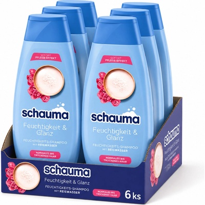 Schauma hydratační šampon pro lesk s rýžovou vodou 6 x 400ml