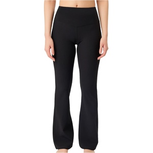 Mandala Дамски анцунг долнище Mandala Women's Flared & Ribbed Pants Tracksuit trousers - Black (107-4321-0113)