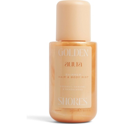Face Facts voňavá trblietavá hmla na vlasy a telo Auura Shimmer Golden Shores 240 ml