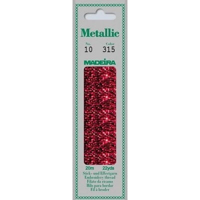 Vyšívací příze Madeira Metallic Perlé 10 (20m) barva 315 camellia