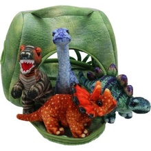 Dino Prstoví maňásci ukrytí maňásci Dinosauří dům Hide-Away Puppetssaur House 17 cm