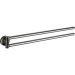 Mexen Remo двойна въртяща се закачалка за кърпи, черен хром - 70507255-73 (70507255-73)