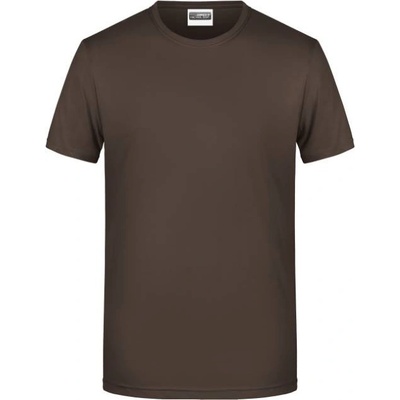 James & Nicholson JN 8008 pánske tričko z bio bavlny brown