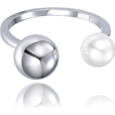Minet Stříbrný prsten s perlou JMAS7046SR