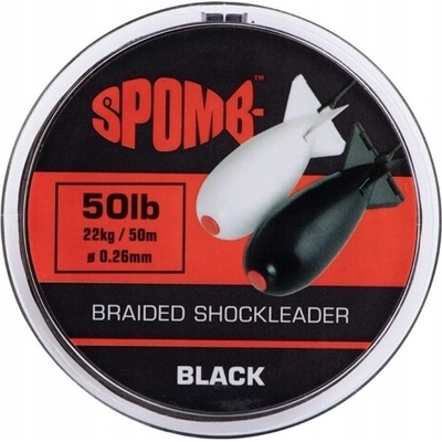 Spomb Šnúra Braided Leader Black 50m 0,26mm 22kg