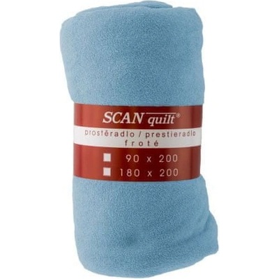 SCANquilt Prestieradlo FROTÉ H svetlá modrá 180x200