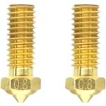 QIDI Tech Месингова дюза за X-Smart 3/X-Plus 3/X-Max 3/Q1-Pro - Комплект от 2 бр. - 0, 8 mm (728683349970)