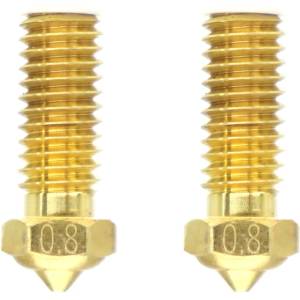 QIDI Tech Месингова дюза за X-Smart 3/X-Plus 3/X-Max 3/Q1-Pro - Комплект от 2 бр. - 0, 8 mm (728683349970)