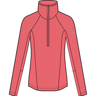Columbia Glacial IV Print 1/2 Zip Blush Pink Quil