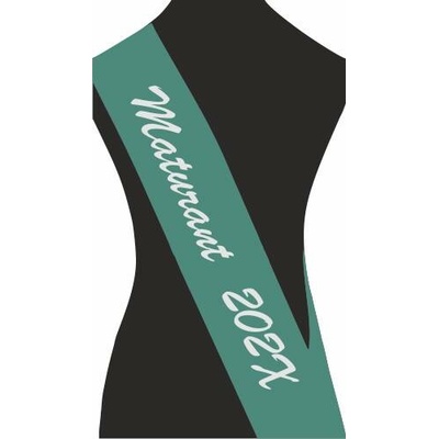 ON-DESIGN Šerpa MATURANT Barva: emerald, Barva potisku: stříbrná metalická, Fonty písma: Brush Script MT