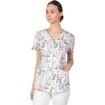 Martexd Медицинска туника m-379d, лавандулова - 100% памук, 4 джоба, 70 см (m-379d)