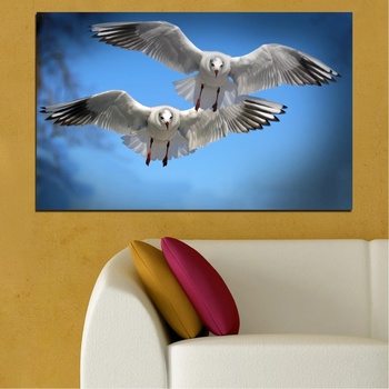 Vivid Home Декоративни панели Vivid Home от 1 част, Птици, PVC, 70x45 см, №0610