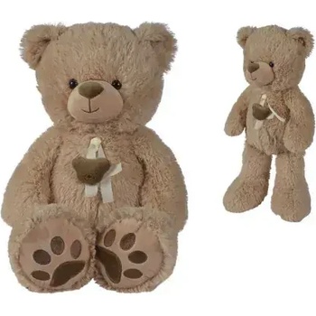 Nicotoy Кафяво плюшено мече с панделка кафяво, 55 см Nicotoy 6305810018