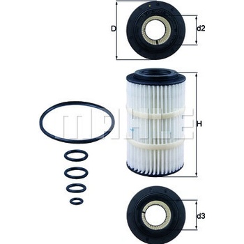 Olejový filter MAHLE ORIGINAL OX 345/7D (OX345/7D)