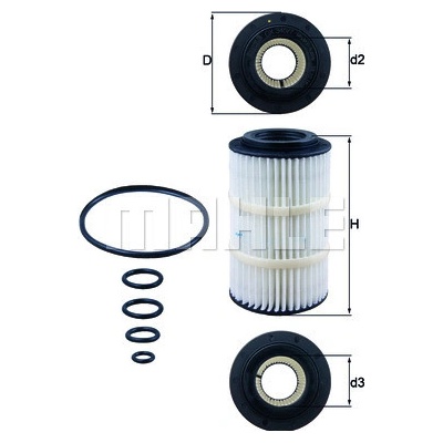 Olejový filter MAHLE ORIGINAL OX 345/7D (OX345/7D)