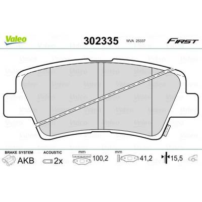 Sada brzdových platničiek kotúčovej brzdy VALEO 302335
