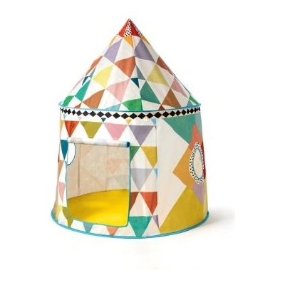 DJECO - Детска палатка за игра - Многоцветна палатка - Multicolored hut (DD04490)