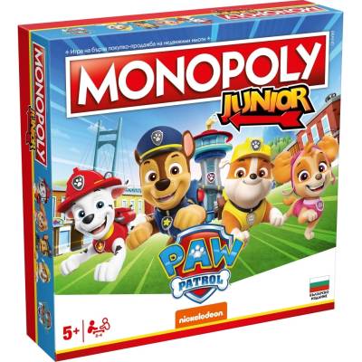 Winning Moves Настолна игра Monopoly Junior: Paw Patrol (българско издание) - Детска (WM04163-BUL)