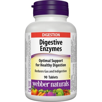Webber Naturals Digestive Еnzymes, 90 таблетки, Webber Naturals (3201 WN)