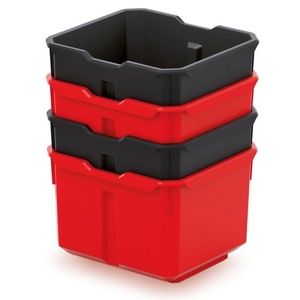 Prosperplast Пластмасови кутии 157x140x105mm Черно/червено 4бр (KXBS1614-S411/3020)