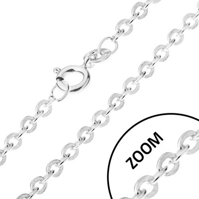 Šperky eshop Řetízek z kulatých, příčně napojovaných oček, stříbro S77.10