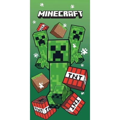 Jerry Fabrics osuška Micro Minecraft TNT Creepers 70 x 140 cm