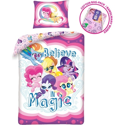 Halantex Obliečky My Little Pony Believe v látkovom vaku Bavlna 140x200 70x90