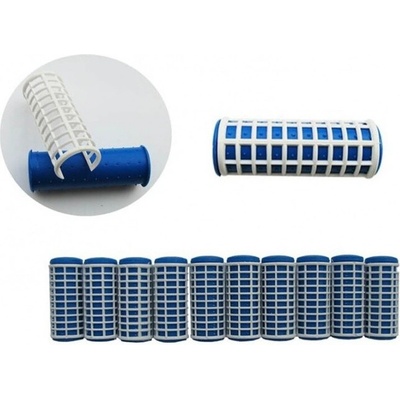 DUKO-EXIM DUKO Natáčky 2420 Varné nátačky na vlasy 22x65mm modrobiele 10ks - stredné