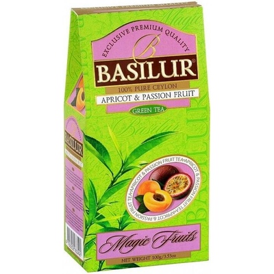 Basilur Aromatizovaný zelený čaj Magic Green Apricot and Passion Fruit sypaný 100 g