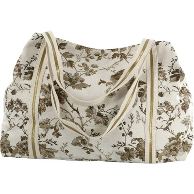 béžová taška se zlatými vyšívanými listy Anniversary Shopper Chic Antique