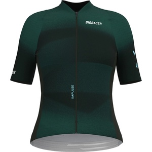 Bioracer Дамска фланелка с къс ръкав за колоездене Bioracer Women's Icon Jersey Impulse Cycling jersey - Emerald Green - размер XL (156-3082-0115)