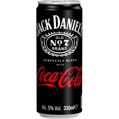 JACK DANIELS & COLA 6% 6% 0,33 l (holá láhev)