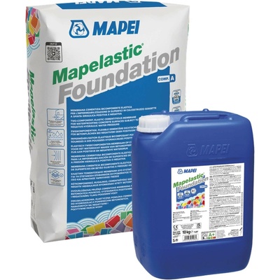 MAPEI Mapelastic Foundation dvousložková elastická hydroizolační malta pro základy a spodní stavbu 32 kg (složka A 22 kg + složka B 10 kg)
