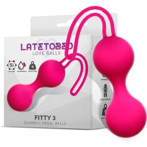 LATETOBED Fitty 3 Dumbbell Kegel Balls Fuchsia 62g
